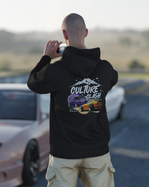 CULTURE CLASH HOODIE - BLACK - Image 5