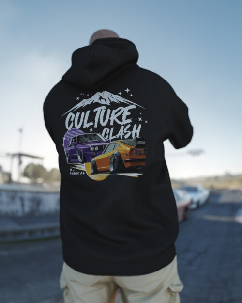 CULTURE CLASH HOODIE - BLACK - Image 3