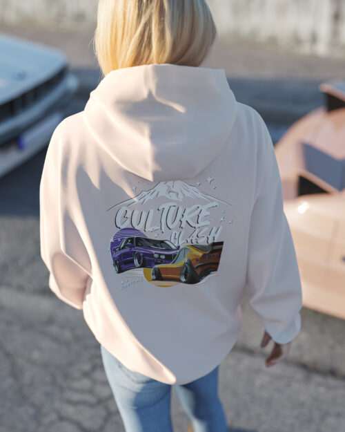 CULTURE CLASH HOODIE - PINK - Image 6